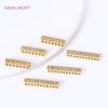 Trendy 18K Gold Plated Brass Cuboid Multiple Rows Separator Spacer Bars For Pearl Necklace Findings,DIY Jewelry Making Supplies