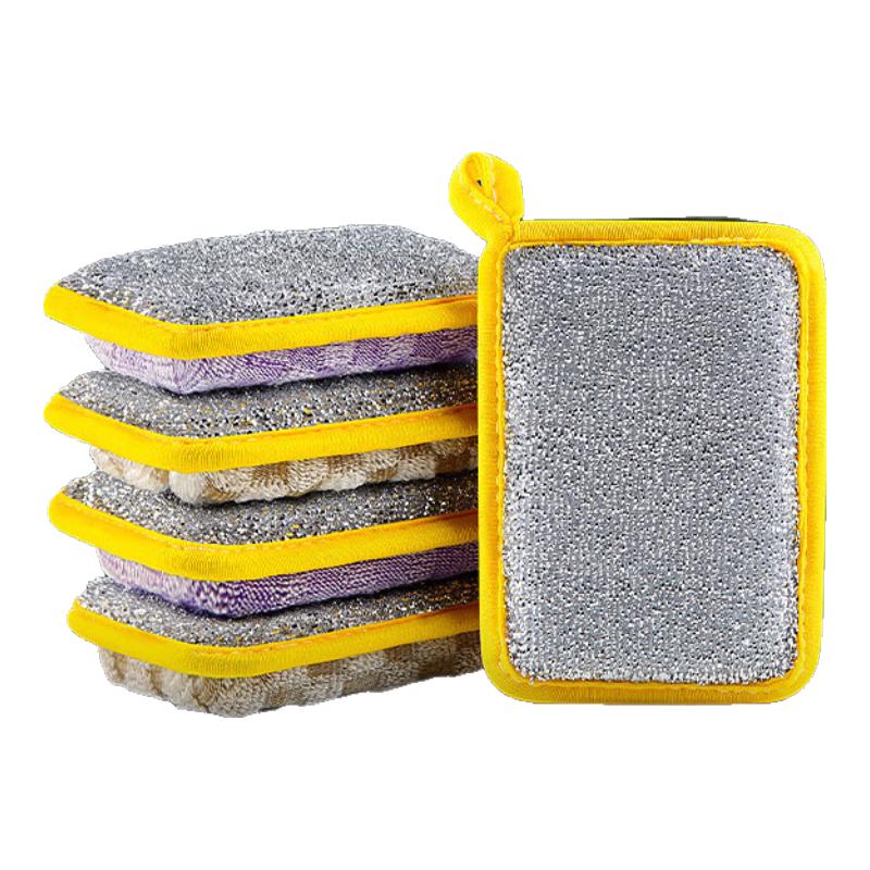 Double-Sided Dishwashing Sponge Scrubber
