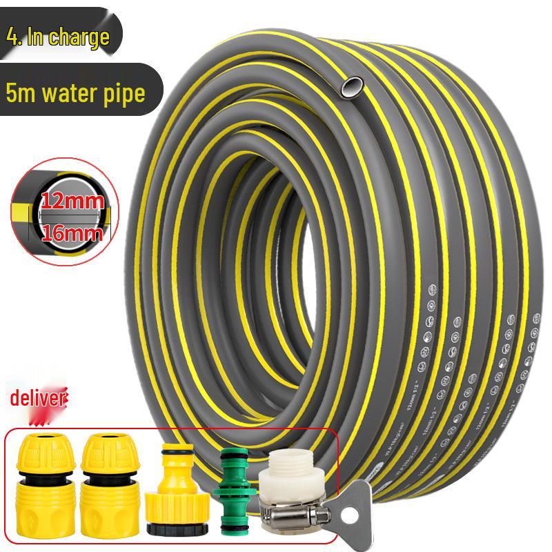 Eco-Friendly High-Pressure Three-Layer Gray Garden Hose for Car Wash