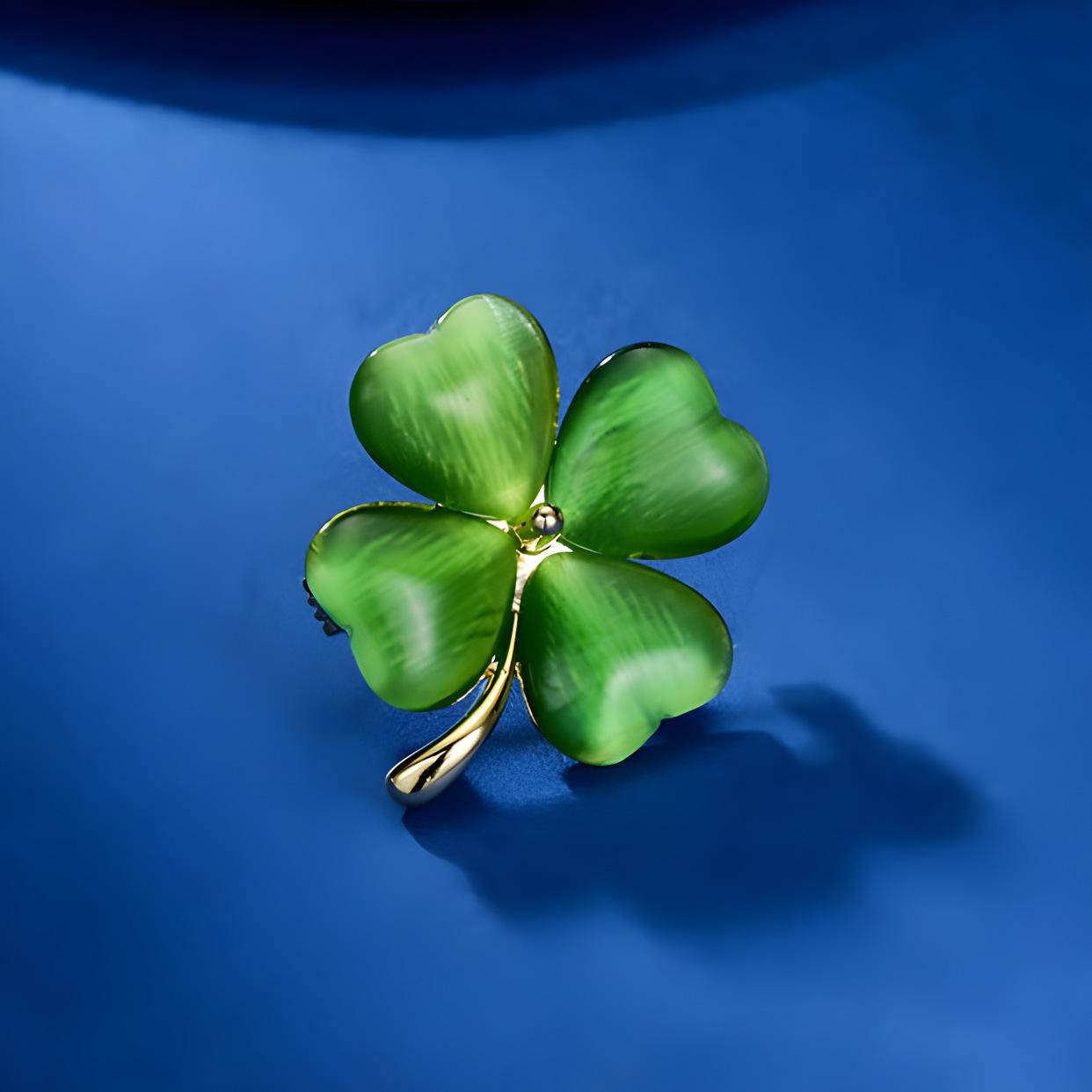 

Опаловый четырехлистный клевер брошь высокого класса женский изысканный костюм корсаж булавка фиксированная одежда аксессуары летняя анти-светоотражающая пряжка