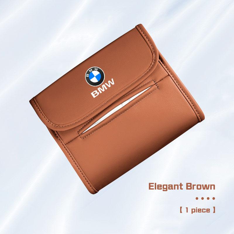 Leather Car Hanging Tissue Box Back Seat Napkin Storage Paper Bag for BMW E39 E46 E60 E70 E90 E91 E92 F10 F40 G60 X1 X3 X4 X5 X6 WQ1