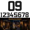 Highlighting LED House Number Plaque IP65 Waterproof Solar Digital Doorplate  Home