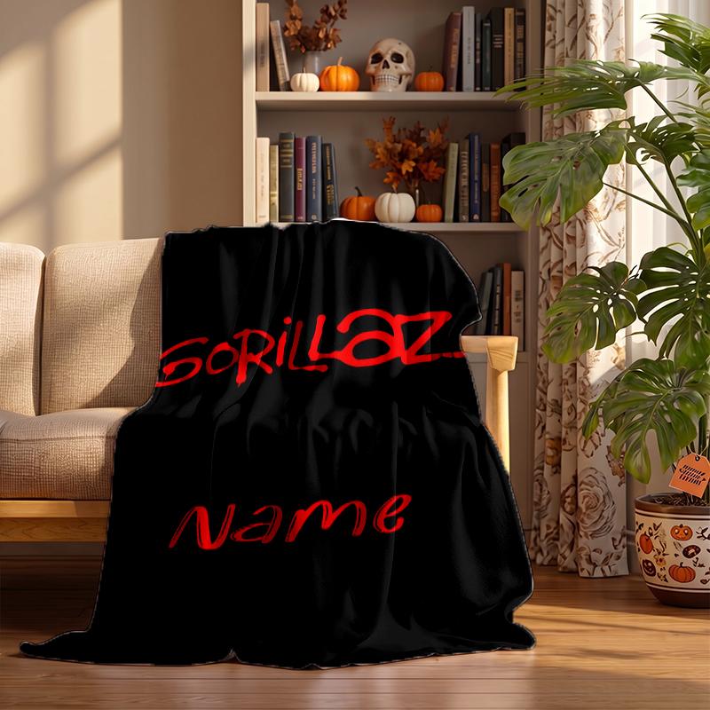 Gorillaz Custom Flannel Blankets Soft Warm Cozy Throws for Home Decor Holiday Gifts