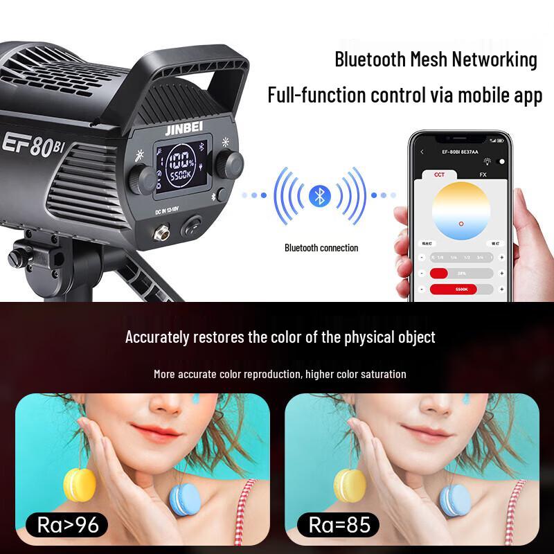 Jinbei EF-80BI Bi-Color LED Video Light Kit
