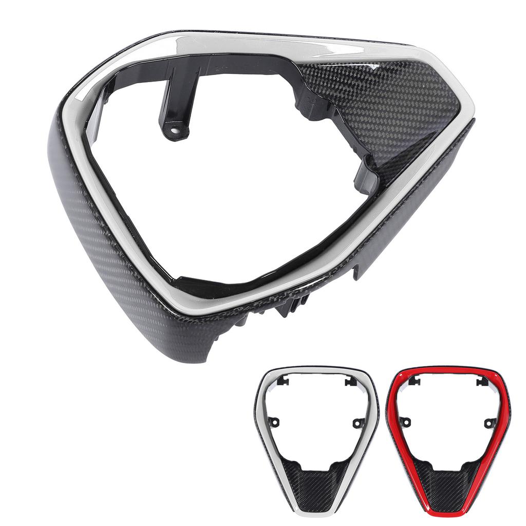 Carbon Fiber Steering Wheel Center Frame Cover Interior Car Steering Wheel Panel Moulding Trim for C