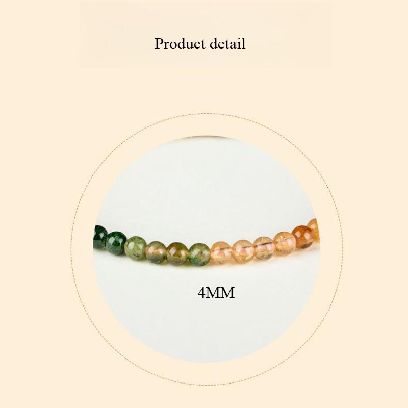 Rainbow Natural Stone Bracelet With South African Red Agate Pendant Vintage Elegant Women Wrist Fashion Accessories