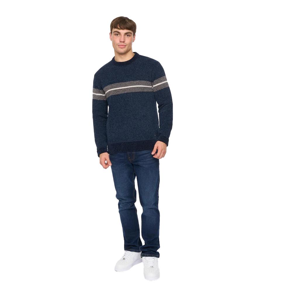 Crosshatch Mens Roundall Chenille Knitted Jumper