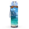 1PC Ocean Sea Cave Coastal Nature Landscape Art 750ml Color Plastic Sports Water Bottle Leakproof Flip Straw Lid Suitable for Sports Office Home Use