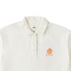 Vans Logo Print College Style Short Sleeve Polo Shirt Women Polo Shirts Off-White VN000GTAFS8