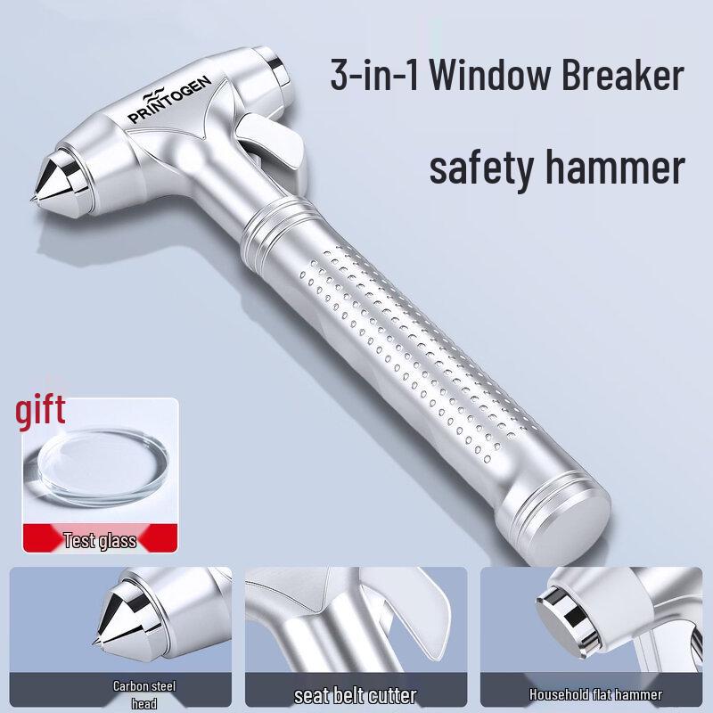 Lieve 3-in-1 Car Safety Hammer & Window Breaker