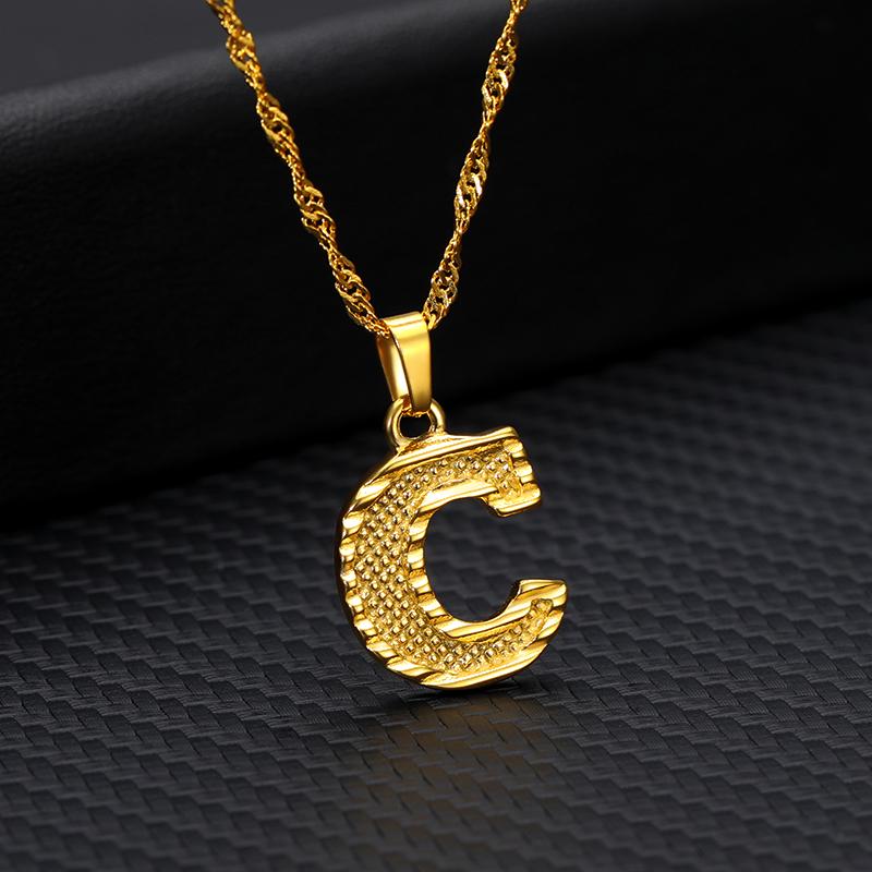 Collier Femme Capital Letter Neckaces For Women Boho Jewelry Stainless Steel Alphabet Initial Necklace Best Friend Gift