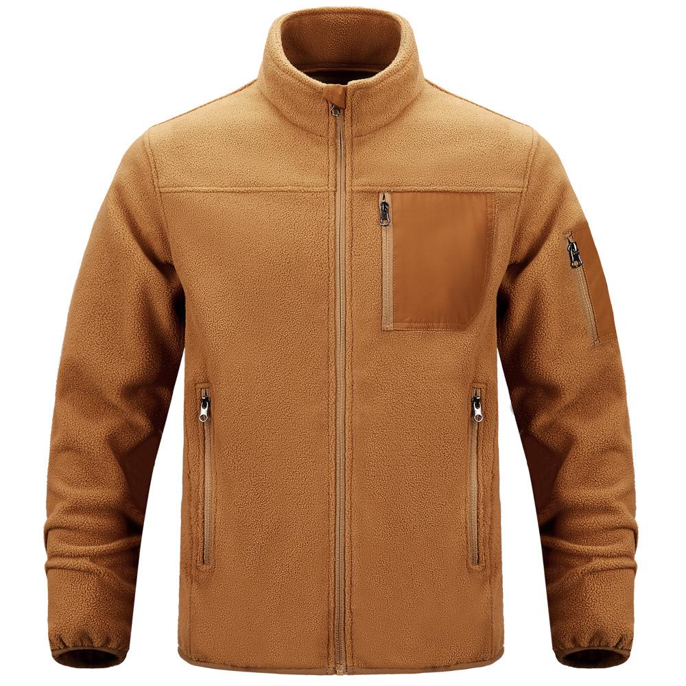 Men's Jacket Stand-up Collar Casual Outdoor Multi-bag Flake Men's Jacket Large Size Jacket Men's Clothing