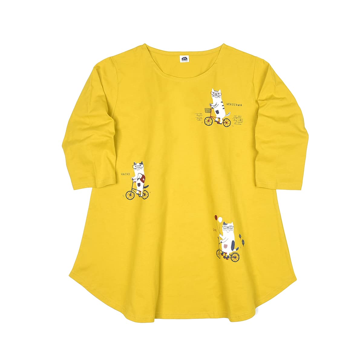 

Kusguru Japan Sleeve Size Size M Women s Three-Quarter T-Shirt, Yellow, 236143-02,