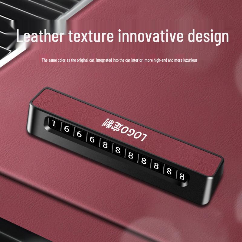 Luxury Sliding Car Parking Number Plate for Interior Decoration - Compatible with Volkswagen, BMW, and Toyota