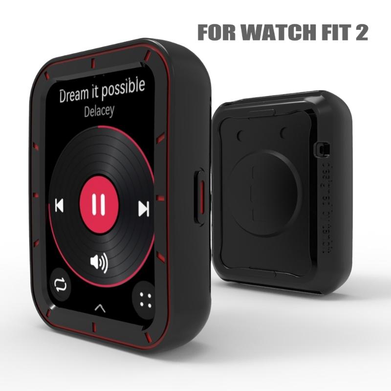 Compatible for Watch Fit 2 Smart-Watch Protective Case Lightweight Durable TPU Housing Protection-Shell Shockproof Cover