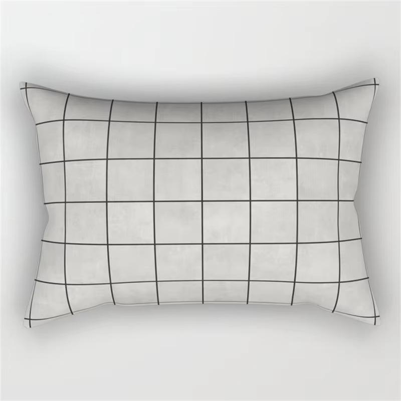 Rainbow Geometric Pattern Plant Print Decorative Pillowcase Bedroom Living Room Office Cushion Home Decor Rectangular Pillowcase