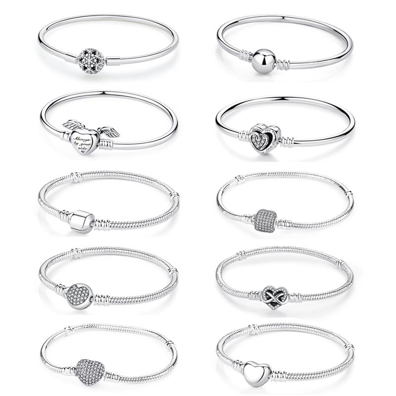 Authentic copper Bracelets Love Heart Clasp Charm Bead Charms Bead Charms Snake Chain Bracelets Bangles Luxury Jewellery Ideal For Women Gift