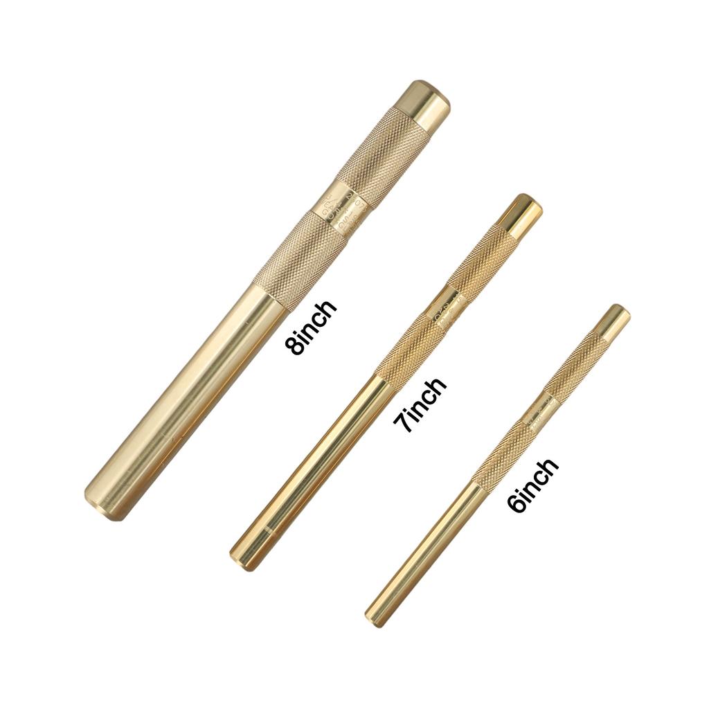 Brass Punch Set Hand Tool Punches Engineering Use Construction Projects 3 8 Inch Punch High Machinability Erosion Resistant