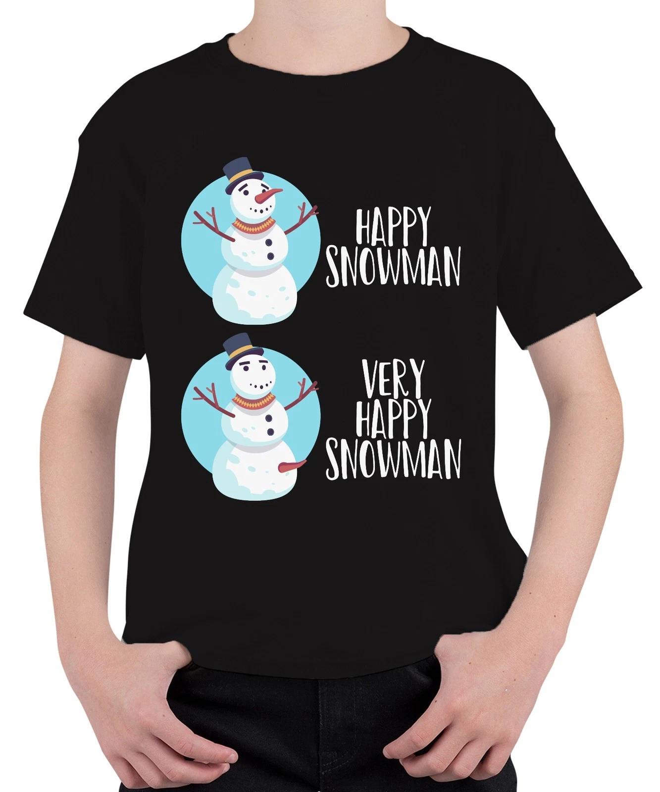 Very Happy Snowmann lustiger Schneemann - Weihnachten Weihnachtsgeschenk Christm XL
