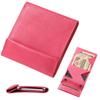 Abrasus Slim Leather Wallet for Men and Women, Made In Japan, Pink