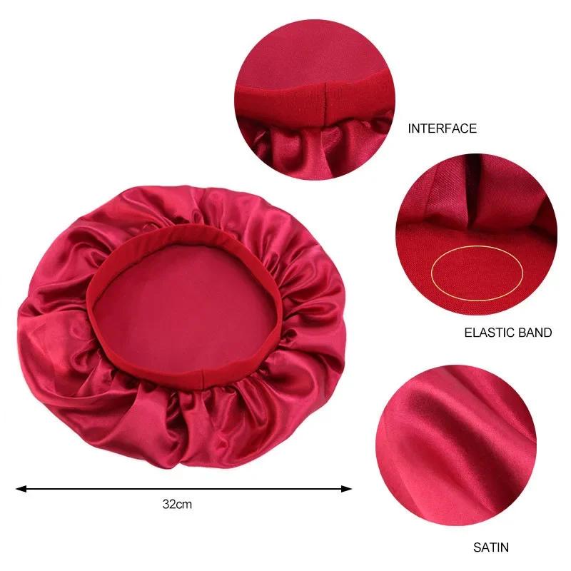 Blumen-Schlafhaube mit breiter Krempe für Frühling, Herbst, Winter, Unisex für Erwachsene, Satin, für Männer und Frauen