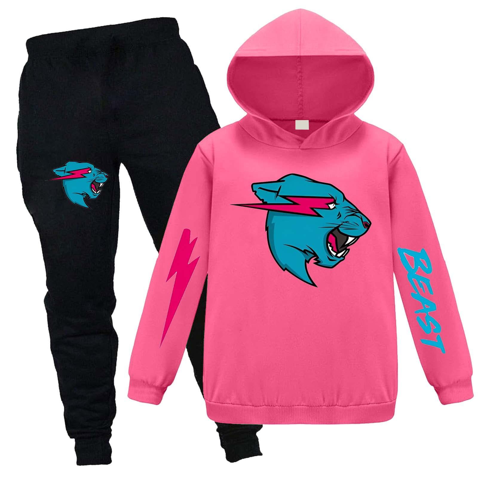 Boys Fashion Printed Comfort Suit Casual Loose Clothing Sets Boys 160cm розы красного