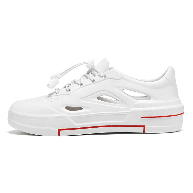 

Модные летние мужские сандалии из ЭВА, уличная повседневная спортивная обувь для мужчин, обувь для вождения, нескользящие мужские тапочки, дышащая платформа, новый стиль 40-41 белый