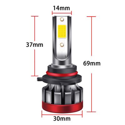 2PCS 9006/HB4 LED Fog Light Bulbs 3000K Yellow 3000 Lumens 30W High Power LED Fog Light DRL Bulbs