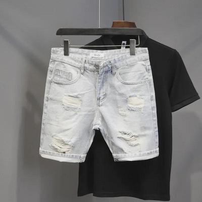 2023 Men's Fashionable Korean Loose Casual Denim Shorts