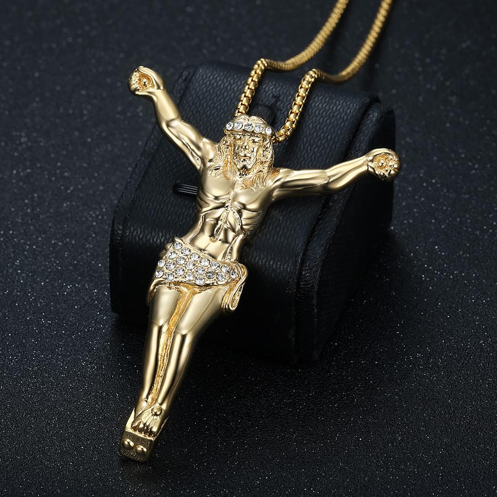 European and American New Jewelry, Gold-plated with Diamonds, Large Full Body God YS Pendant Necklace 2026