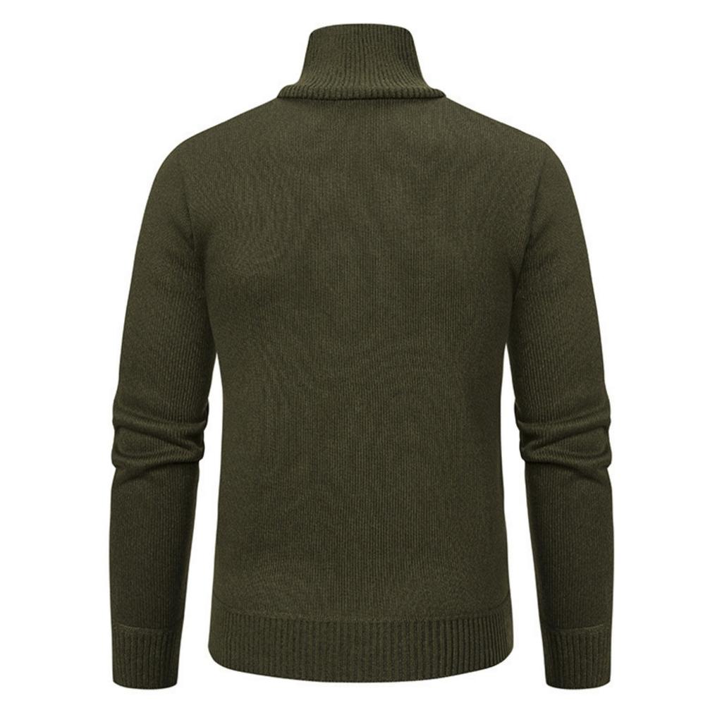 Men's JumperSweaters Knit Sweater Ribbed Knit Regular Tops Splice Knitted Color Block Stand Collar Fashion