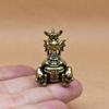 Pure Copper Flying Dragon Statue Vintage Brass Figurines Desktop Feng Shui Ornament Miniatures Antique Tea Pet Crafts Gifts