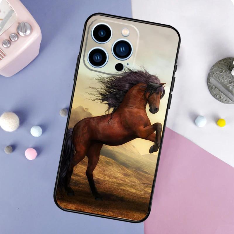 Custodia per cellulare Apple iPhone 15 Plus, Custodia per cellulare Animale Cavallo, Verniciata Anti-caduta, Custodia per cellulare Huawei Anti-caduta.