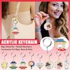 Trendy Acrylic Keychain & Bag Charm Set - Stylish Decorative Accessories For Bags, Keys & Daily