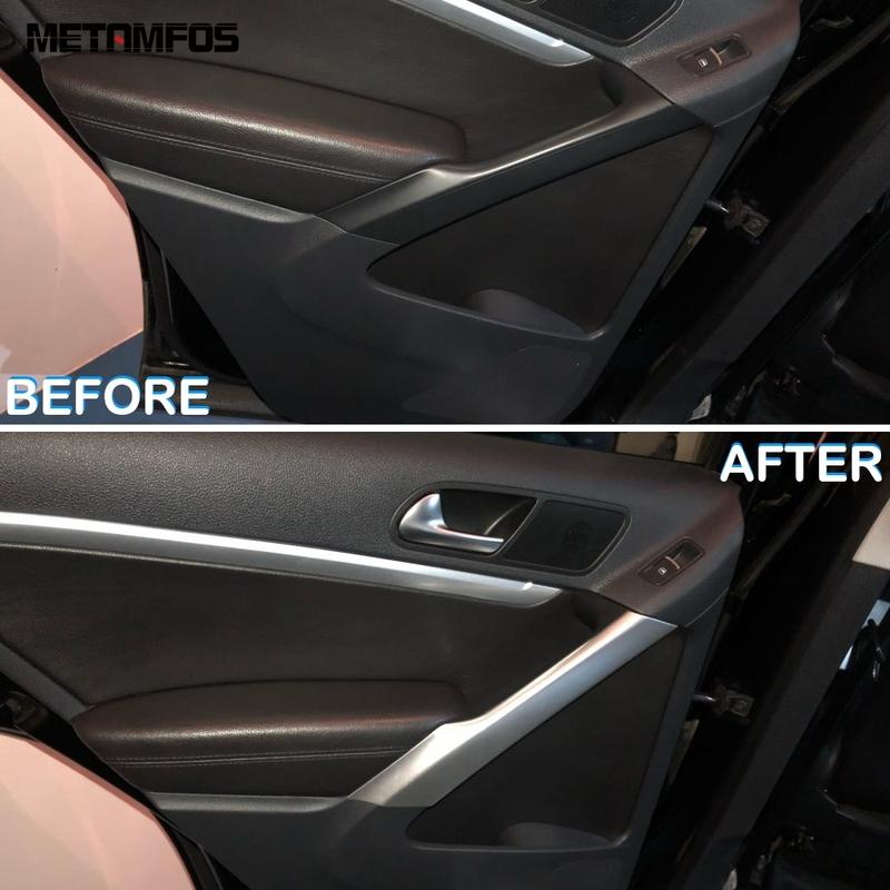 

Для Volkswagen VW Tiguan 2007-2015 Матовая накладка на ручку подлокотника двери, декоративная молдинг-наклейка, аксессуары для интерьера, стайлинг автомобиля