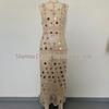 Women's Sequin Long Vacation Dress: Sexy Hollow-Out, Sun Protection Beach Cover-Up