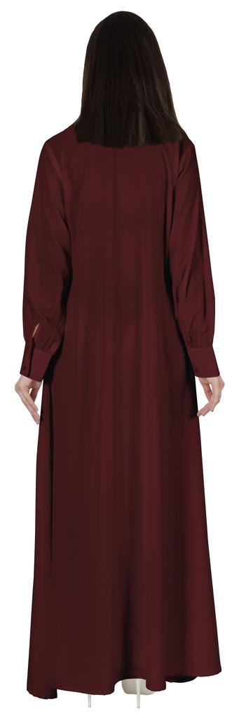 Bimba Women Islamic Prayer Dress With Hijab Cuff Sleeves Traditional Muslim Abaya