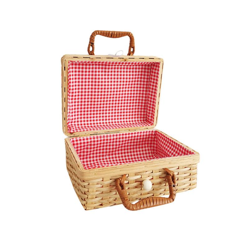 Packing Box Portable Luggage Basket Snack Bread Basket Vintage Cosmetic Storage Box Picnic Laundry Baskets Picnic Box Gift Box