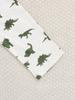 Soft Cotton Baby Boys Dinosaur Overalls 2-Piece Set, Ribbed Knit Long Sleeve Shirt + Dino Print Suspender Pants, Spring Autumn Infant Outfit