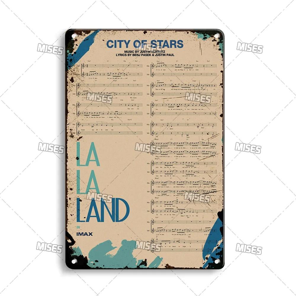 MISES LA LA LAND Classic Movie Metal Poster Cafe Home Kitchen Wall Decor Sign Decorative Plate Metal Plaque Retro Metal Tin Sign