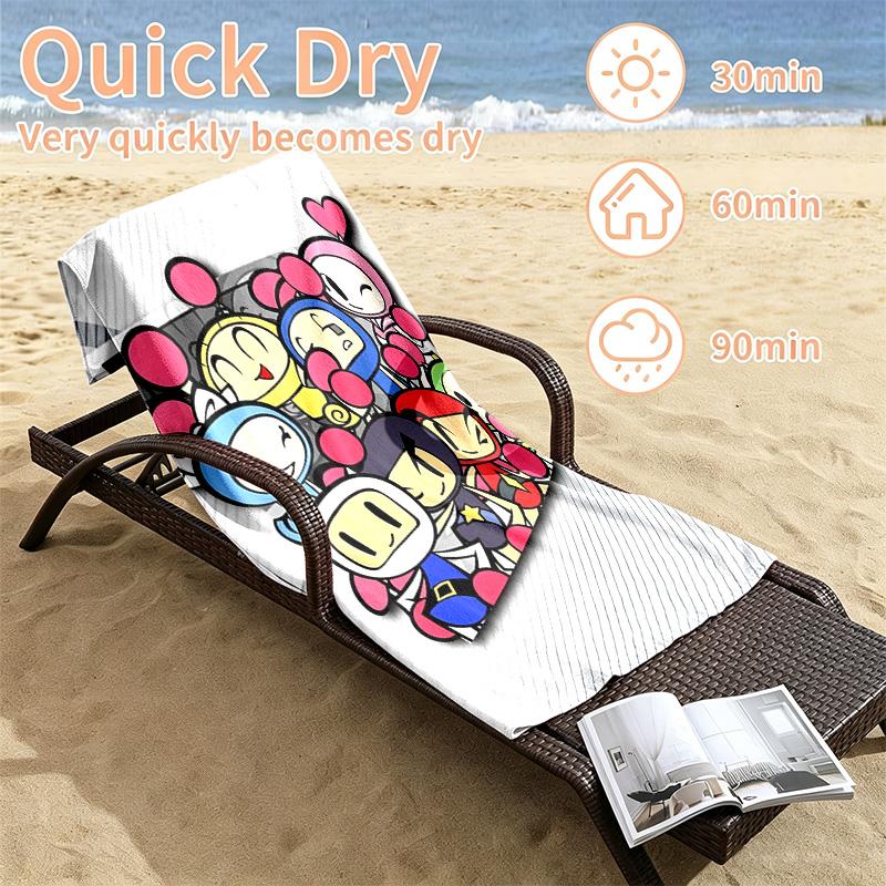 Bomberman Beach towels also serve as bath towels summer essential a musthave for the outdoors the beach and the pool
