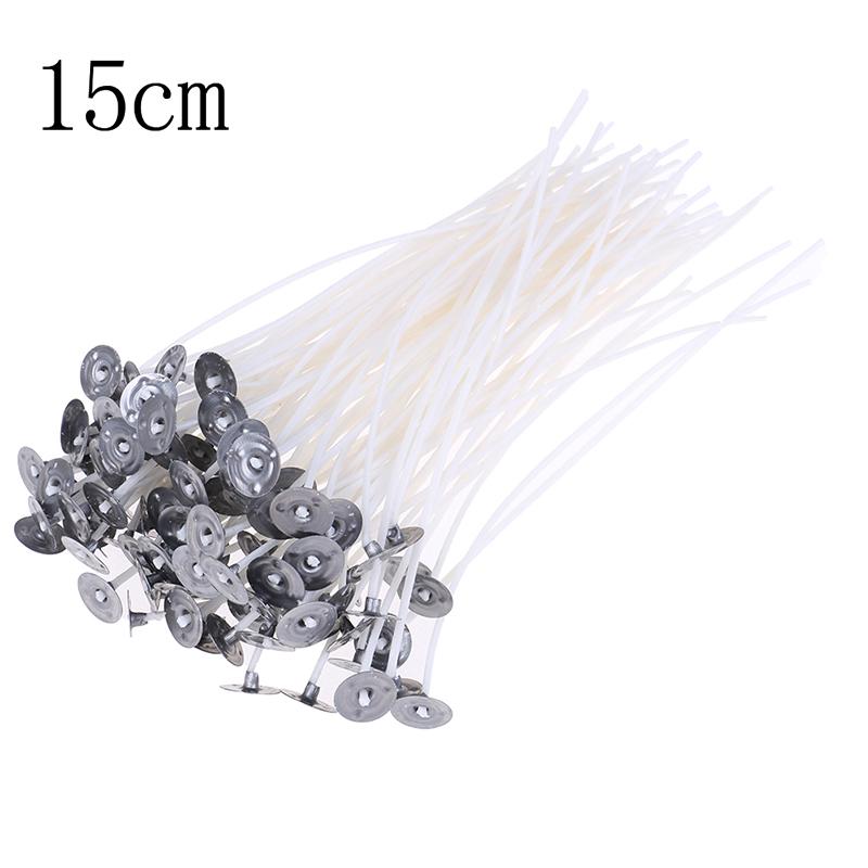100Pcs Candle Wicks Cotton Core Waxed Wick With Sustainer For Candle Novelt
