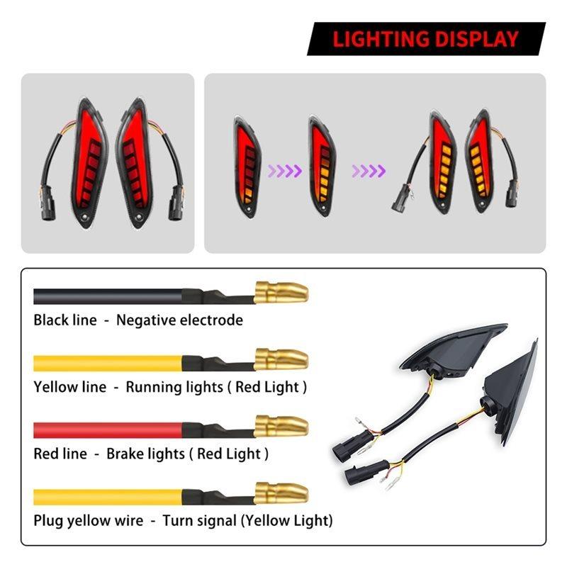 For Vespa Sprint Primavera 50 125 150 Motorcycle Rear Dynamic Turn Signals LED Taillight Brake Light Replacement Parts