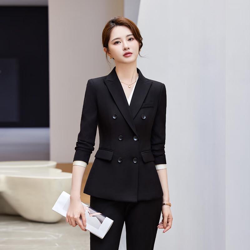 Women's Professional Double-Breasted Suit Set