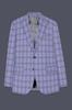 Manatee Grey Super Fine Plaid Premium Cotton Blazer