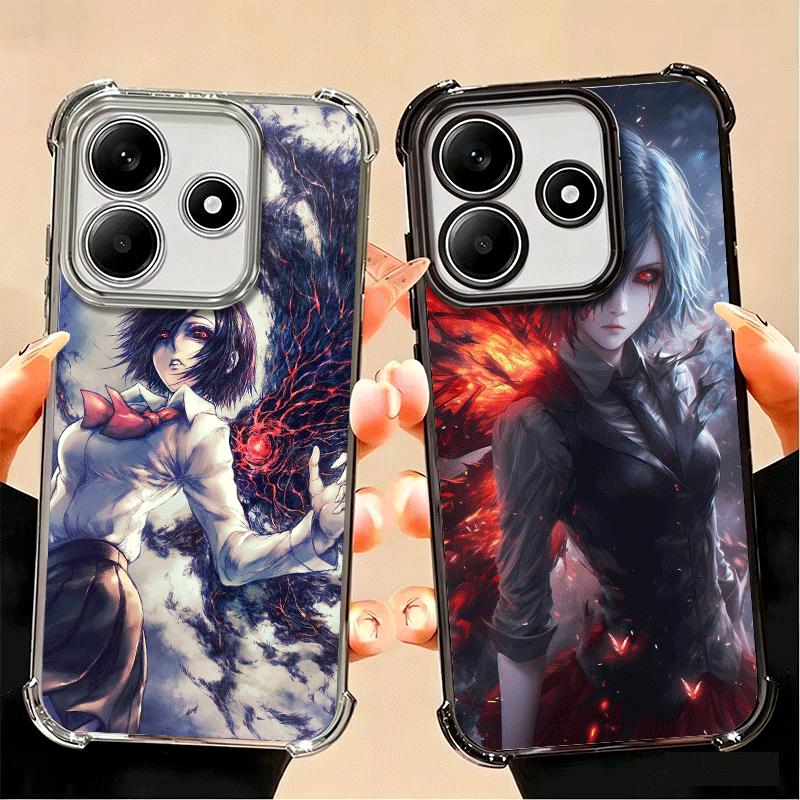 G-Ghouls Touka Kirishima Soft Phone Case For Xiaomi Poco X7 X8 Pro Max X6 X5 X3 F8 Ultra F7 M8 M7 M5S Redmi 15C 15A 15 14C 13C 1