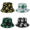 Stylish Reversible Fisherman Hat For Women With Leaf Print Summer Sun Protection