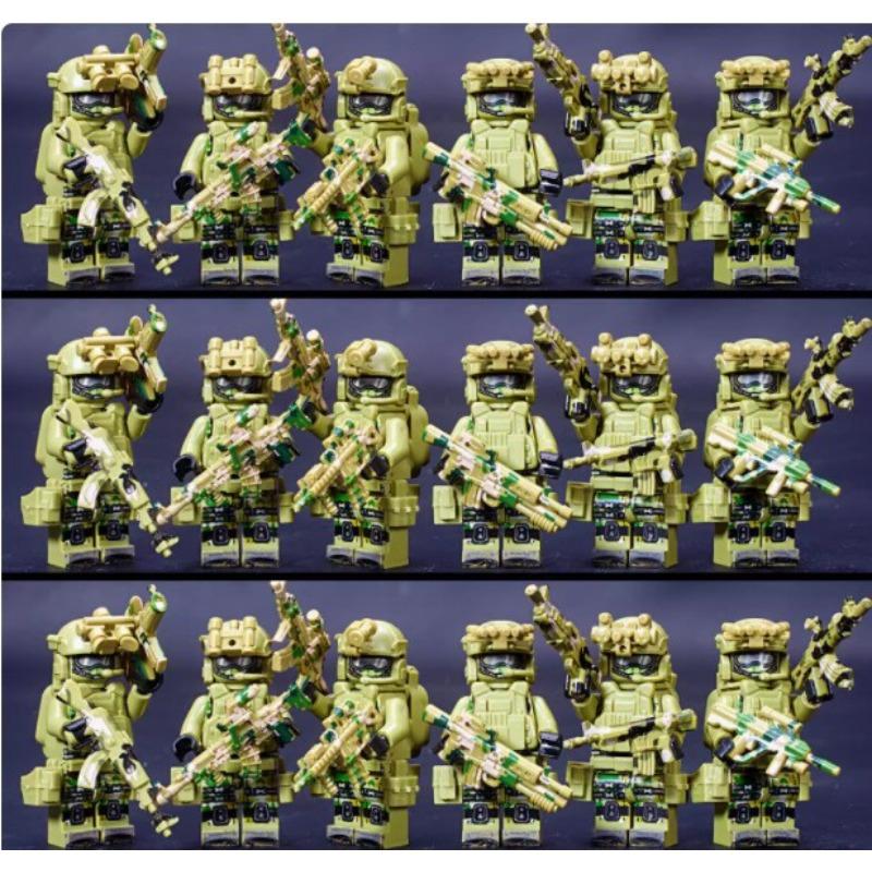 Mattoncini militari minifigure soldati forze speciali polizia minifigure puzzle per bambini giocattolo per ragazzo puzzle