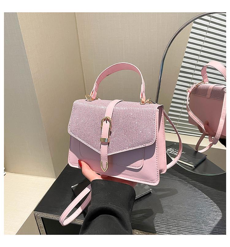 Popular Fashion Single Shoulder Oblique Span Small Square Bag Retro Foreign Style Women's Bag 2025 New Spring Texture Korean Version Handbag
