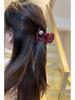 Korean Angora Red Heart Women's Medium Shark Claw Hair Clip